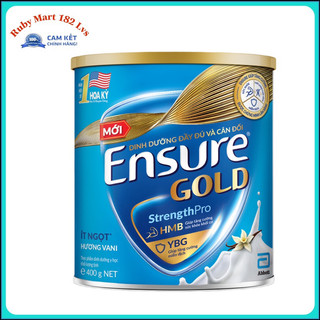 Sữa bột ensure gold hương vani ít ngọt lon 380g