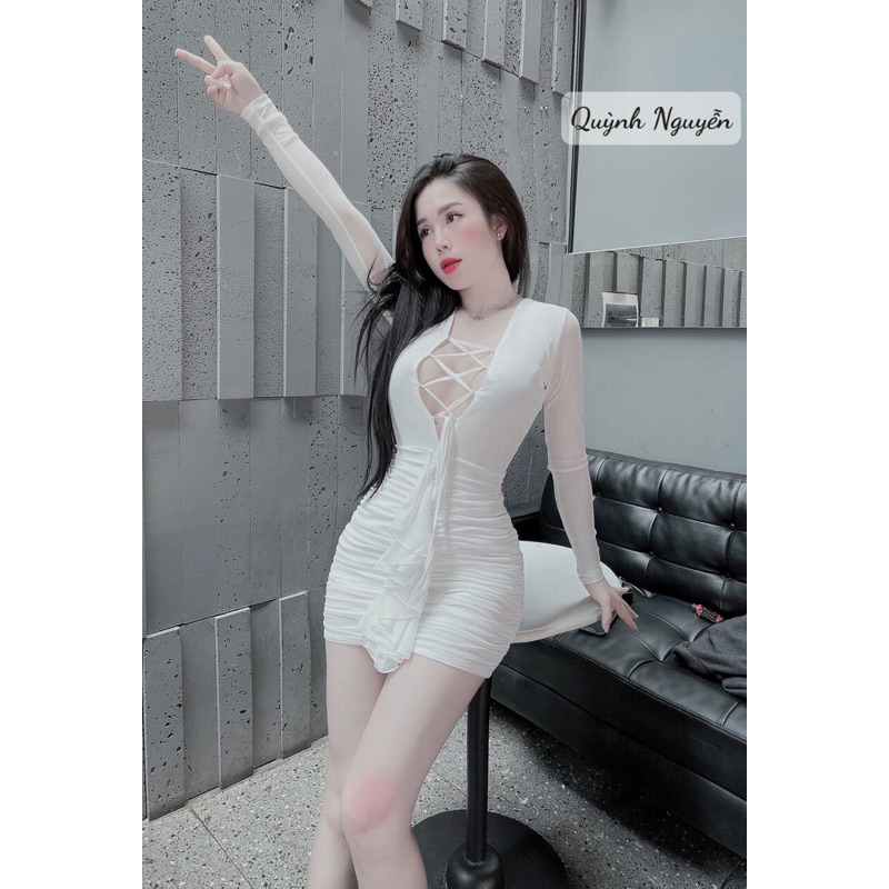 Váy bèo đan dây ngực