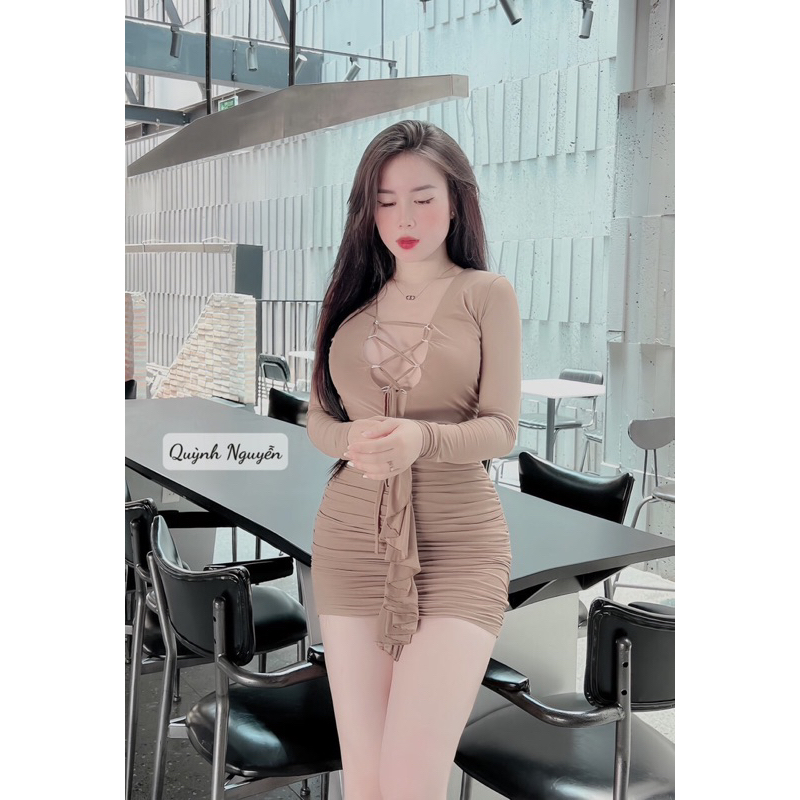 Váy bèo đan dây ngực