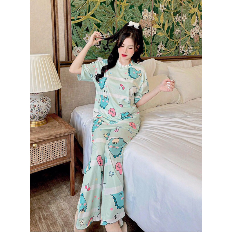 SET BỘ DÀI THUN TĂM QUẢNG CHÂU CAO CẤP 16 HÌNH DỄ THƯƠNG 😍 FREESIZE 48-70KG