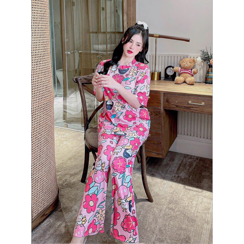 SET BỘ DÀI THUN TĂM QUẢNG CHÂU CAO CẤP 16 HÌNH DỄ THƯƠNG 😍 FREESIZE 48-70KG