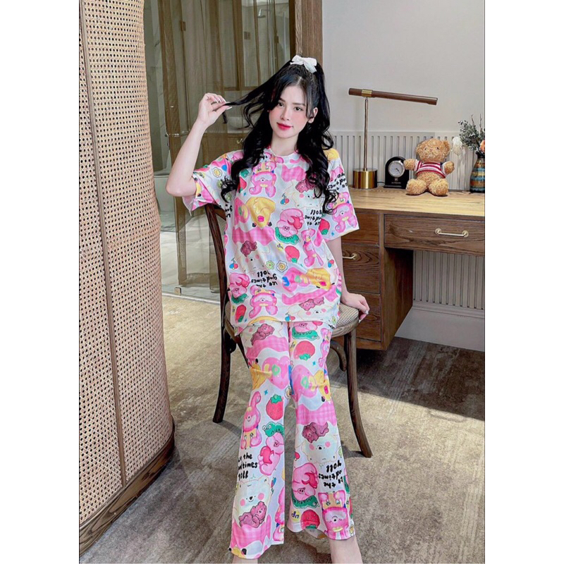 SET BỘ DÀI THUN TĂM QUẢNG CHÂU CAO CẤP 16 HÌNH DỄ THƯƠNG 😍 FREESIZE 48-70KG