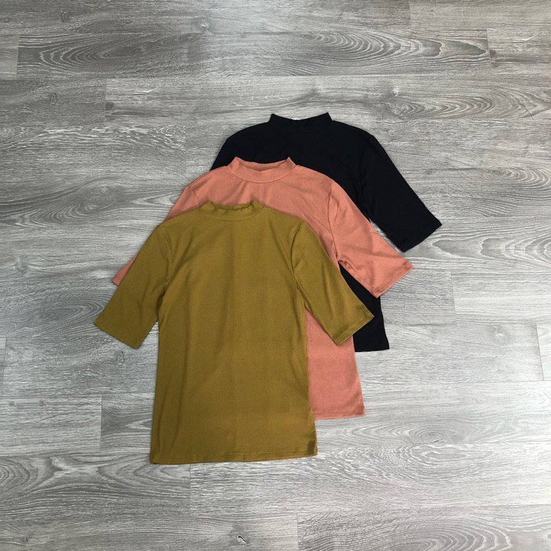 HIPU.VNXK - ÁO THUN GÂN A NEW DAY CỔ CAO BASIC.