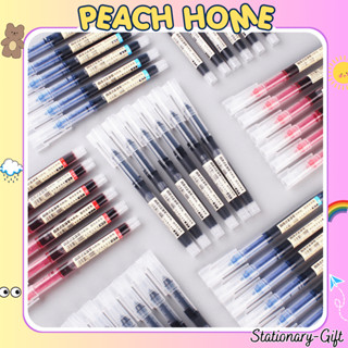 {SALE XUYÊN TẾT} Bút Gel 0.5mm Mực Chảy Cao Cấp Mực Đen-Đỏ-Xanh Viết Trơn Nhanh Khô Vỏ Trong Suốt Peachhome 1K Giá Rẻ