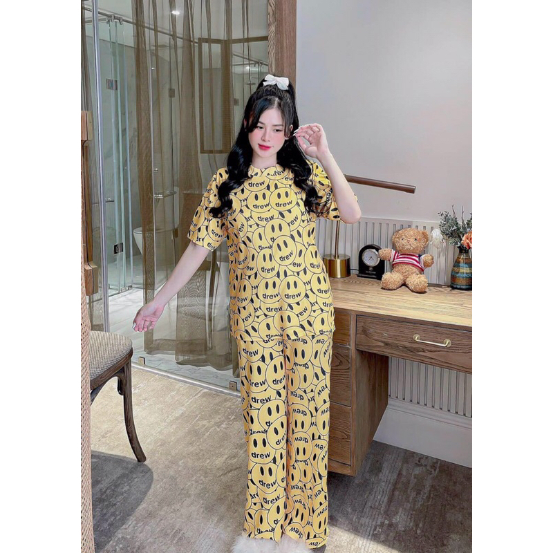 SET BỘ DÀI THUN TĂM QUẢNG CHÂU CAO CẤP 16 HÌNH DỄ THƯƠNG 😍 FREESIZE 48-70KG