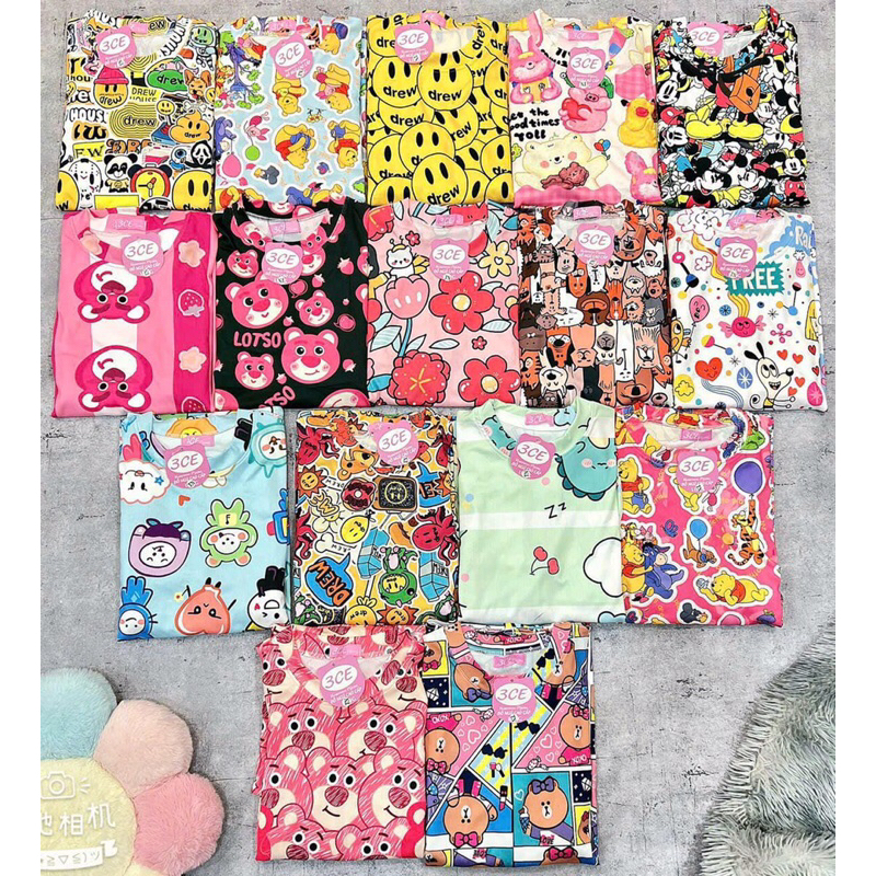 SET BỘ DÀI THUN TĂM QUẢNG CHÂU CAO CẤP 16 HÌNH DỄ THƯƠNG 😍 FREESIZE 48-70KG