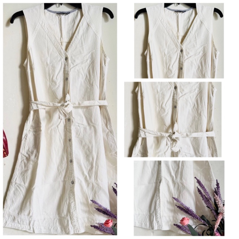 {2hand}{xô linen} Đầm Hiệu TM-size 6