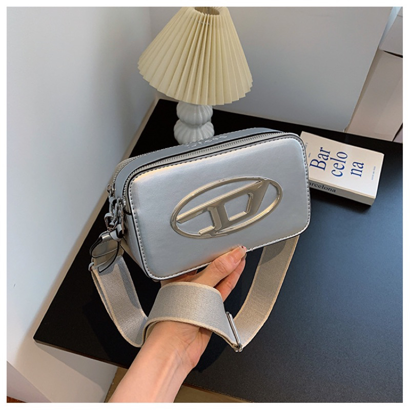 Túi xách đeo chéo dáng hộp nam nữ trẻ trung màu xinh