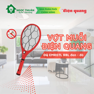 [Chính hãng] Vợt muỗi đa năng Điện Quang ĐQ EMR07L RBL ( Đỏ - Đen ), tích hợp đèn pin có thể tháo rời