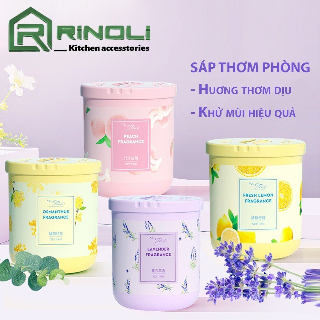Sáp Thơm Phòng Khử Mùi Phòng, Toilet, Tủ Quần Áo  Mùi Hương Tự Nhiên- Sáp thơm khử mùi treo xe ô tô-RINOLI