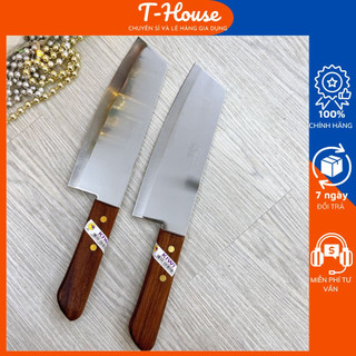 Dao Thái Lan lưỡi lớn cán gỗ, dao bếp chính hãng Kiwi dài 32cm