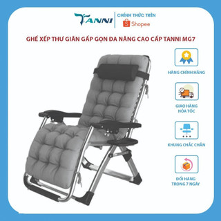 Ghế xếp thư giãn gấp gọn đa năng cao cấp tanni mg7, ghế thư giãn bập bênh nằm nghỉ ngơi đọc sách nhập khẩu