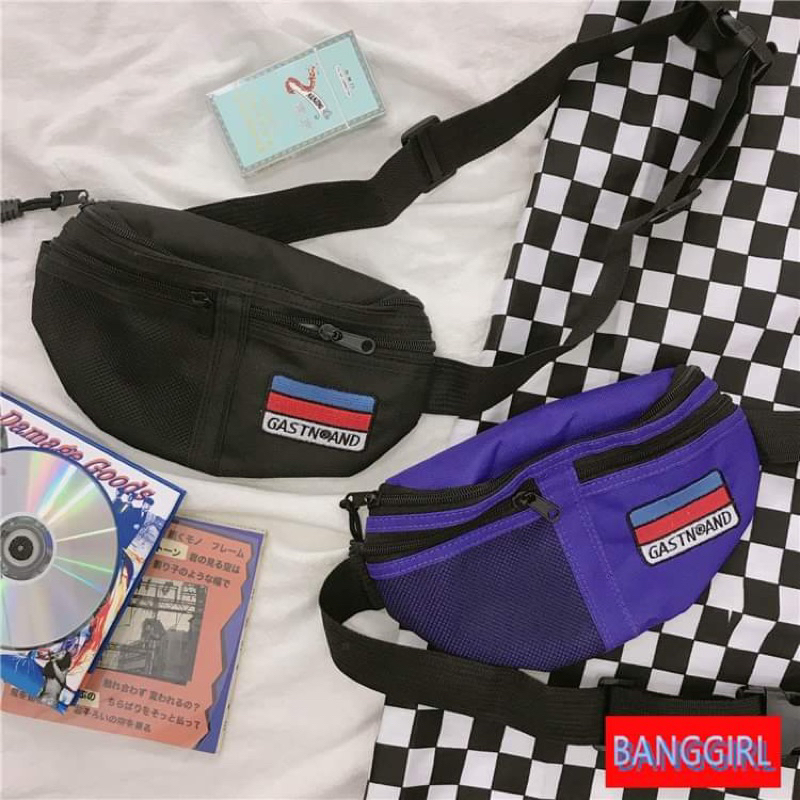 Pass thanh lý túi xách bao tử túi vải canvas đeo chéo Unisex