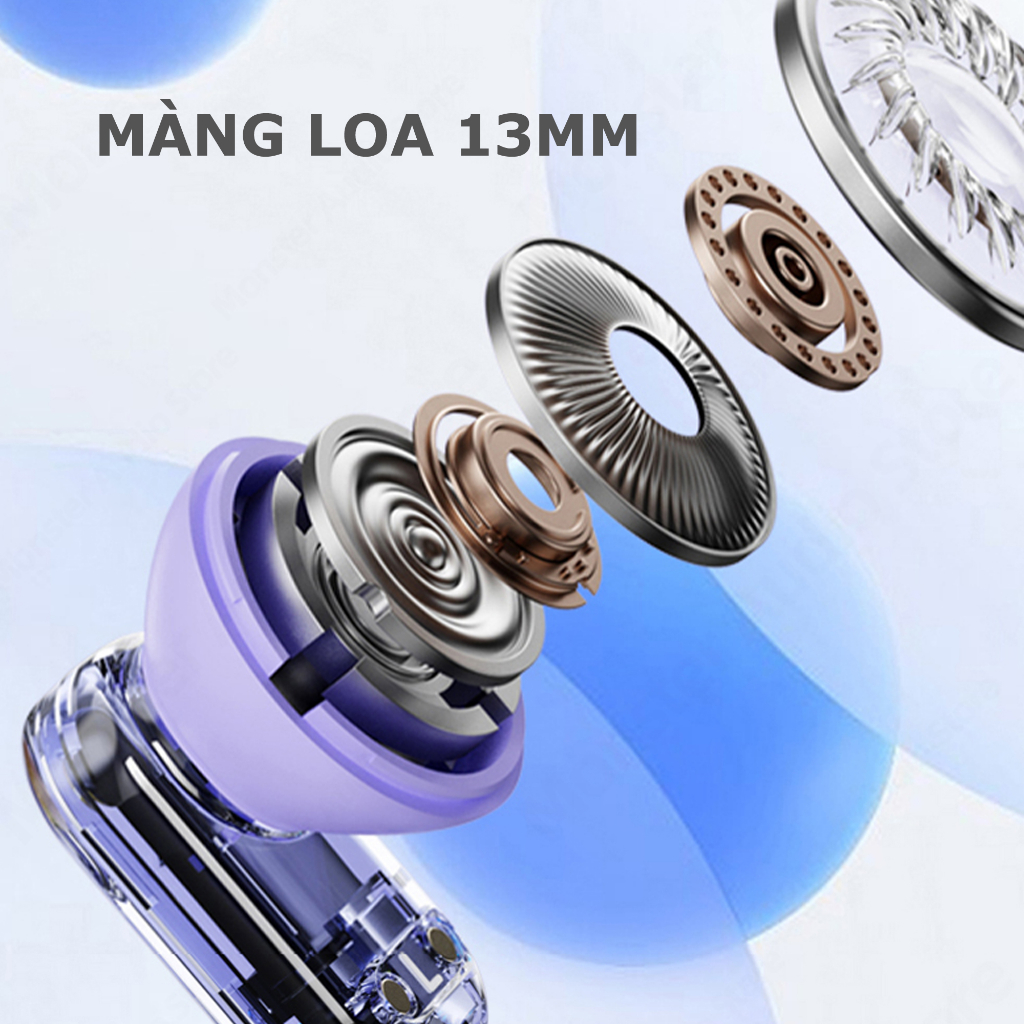 Tai nghe Bluetooth MONSTER XKT13 V5.3. Thiết kế 2023 công thái học, giảm tiếng ồn, chống nước IPX4.