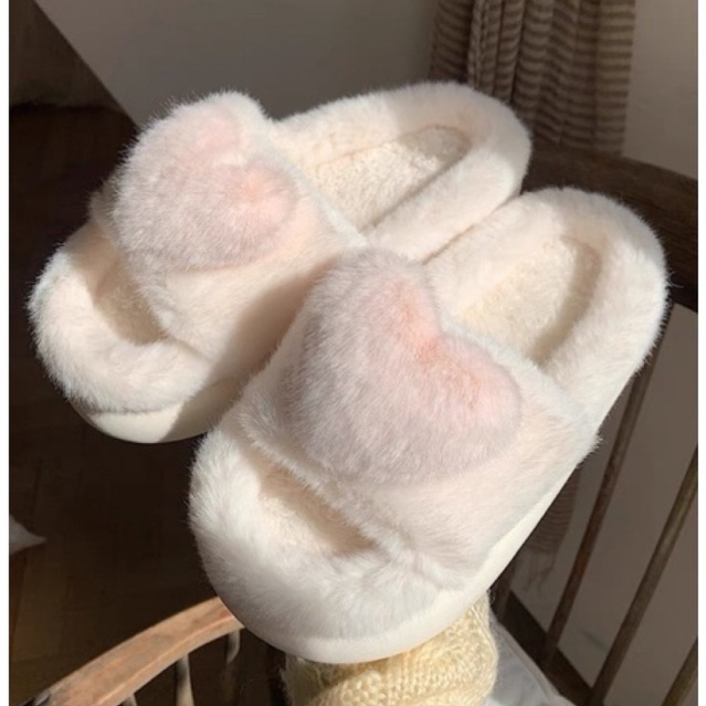 Dép lông trái tim hàng cao cấp - chính hãng xixitiao