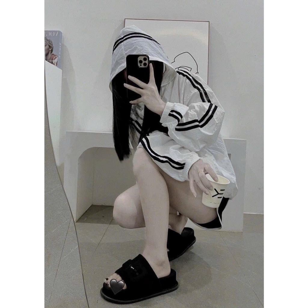 Áo gió nữ, áo khoá gió có mũ viền 2 sọc cho bạn nữ xinh đẹp - Xmax Fashion
