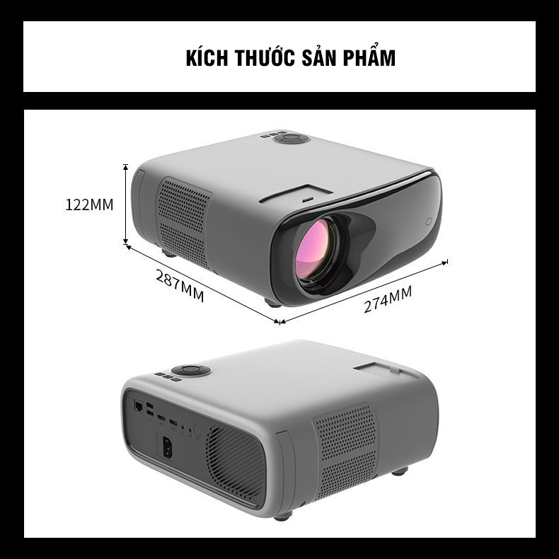 Máy Chiếu 4K Android KAW XS1 Chiếu Siêu Nét, Xem Phim Giải Trí, Dạy Học, Văn Phòng, Đa Năng - BẢO HÀNH 12 THÁNG