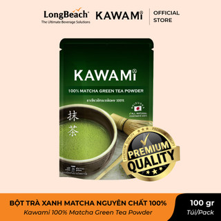 Bột trà xanh matcha nguyên chất 100% - kawami 100 % matcha green tea powder 100 g