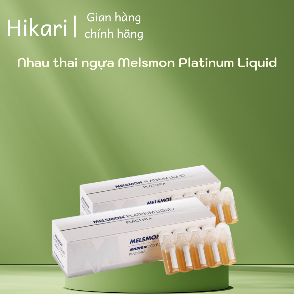 Collagen Nhau Thai ngựa Melsmon Platinum Liquid Placenta giúp Sáng Da,Mờ Nám,Chống lão hoá