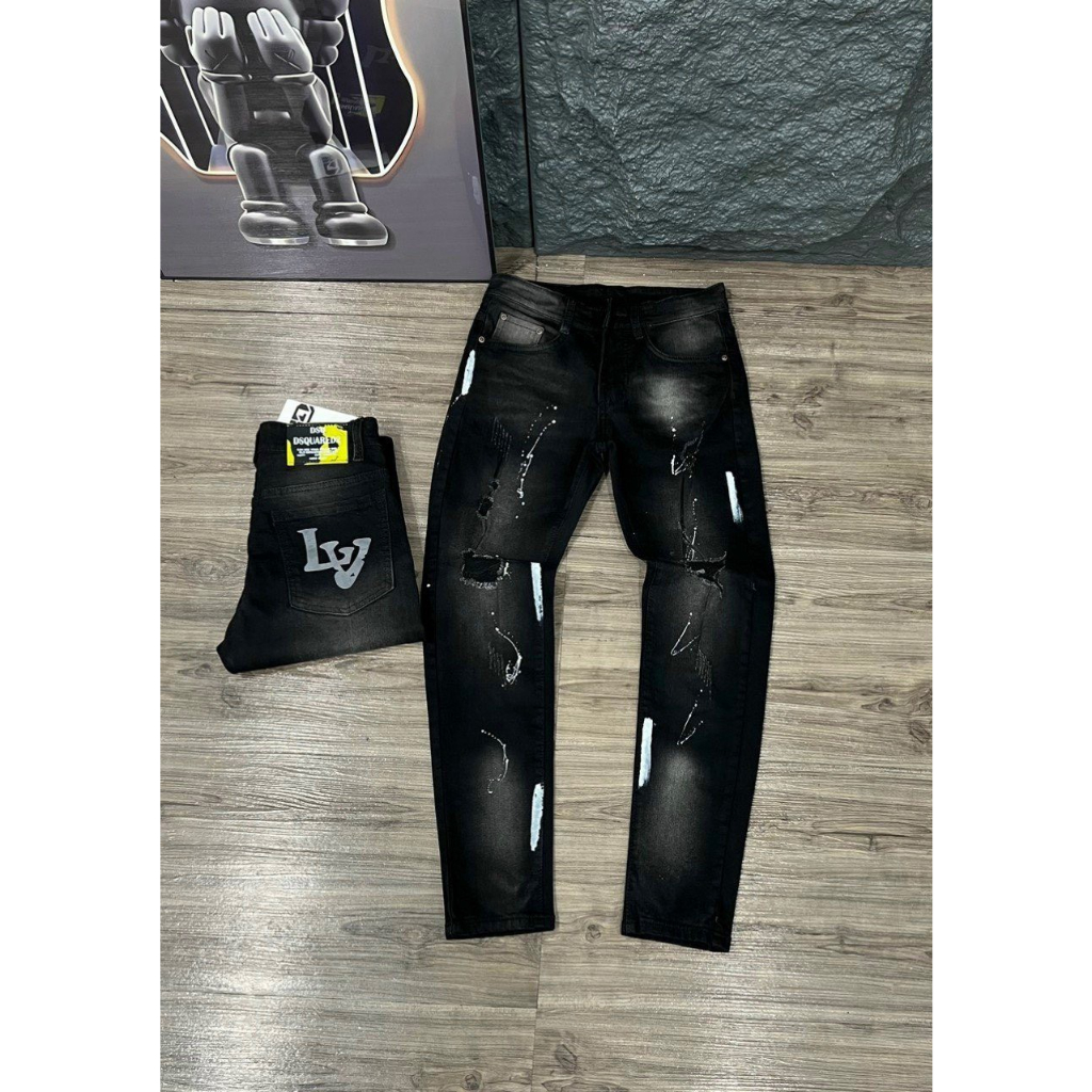 Quần jean nam hàn quốc in vl túi mẫu mới 0098