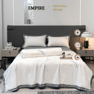 Bộ chăn ga gối nệm EMPIRE cao cấp set 5 món lụa chăn chần bông bo chun drap giường - Bình Châu Bedding & Decor