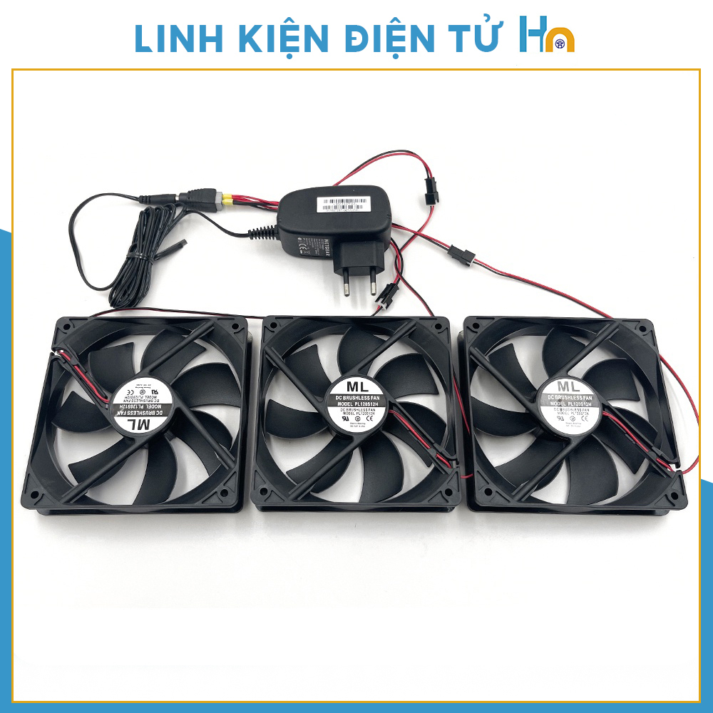 Bộ Combo quạt tản nhiệt và hút mùi 12V 3000 vòng/phút - Tản nhiệt cho máy tính, hút mùi hút khói