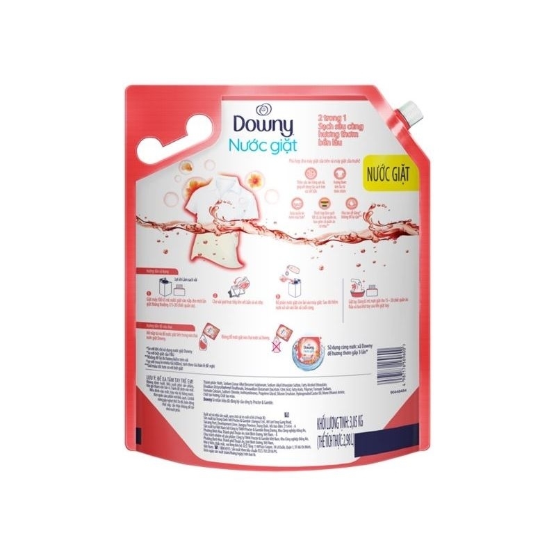 Nước Giặt Downy Matic Hương Vườn Hoa Thơm Ngát/Biển Xanh Tươi Mát/Hương Cam Chanh Túi 3.05 kg