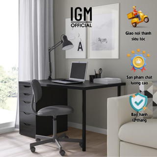 Bàn IKEA IGM 1 Hộc Tủ Đen Chất Liệu Gỗ MDF Phủ Melamine Cao Cấp