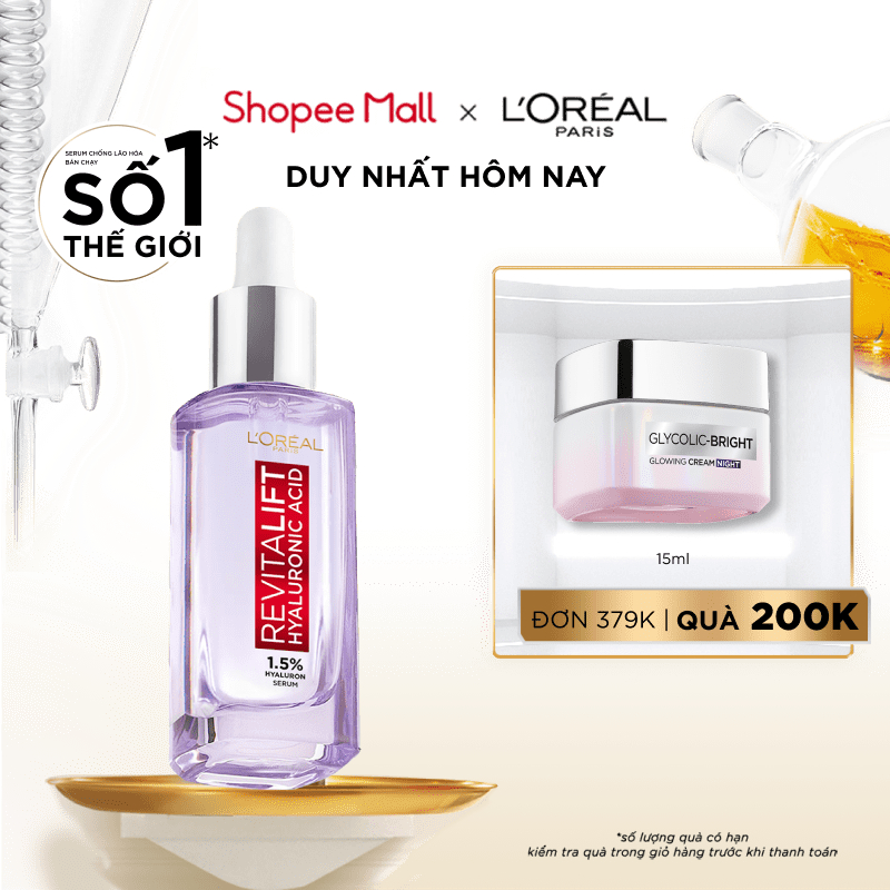 Serum siêu cấp ẩm & giảm nếp nhăn Revitalift Pure Hyaluronic Acid 1.5% 30ml