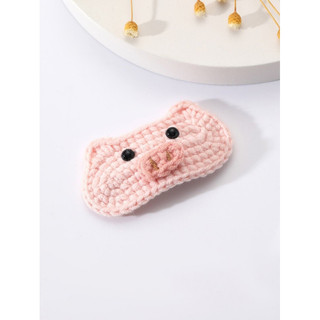Kẹp tóc len handmade hình con lợn