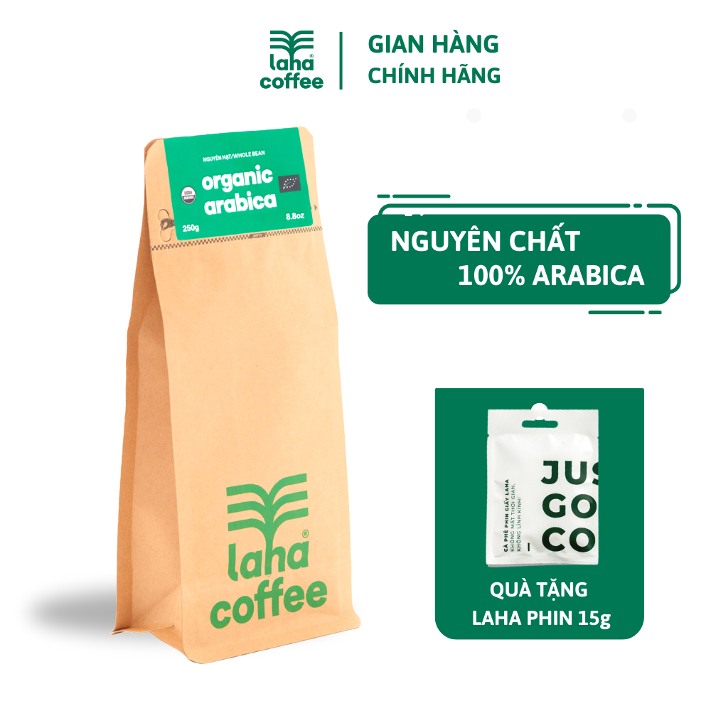 Cà phê thượng hạng đặc biệt Laha Arabica 100% rang xay, nguyên hạt pha phin pha máy LAHA COFFEE | 500GR