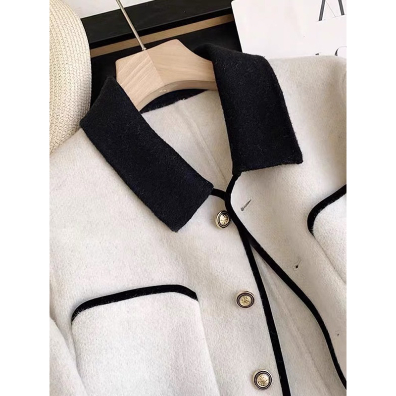 Áo dạ tweed  mềm mịn phối màu xinh xắn hàng quảng châu