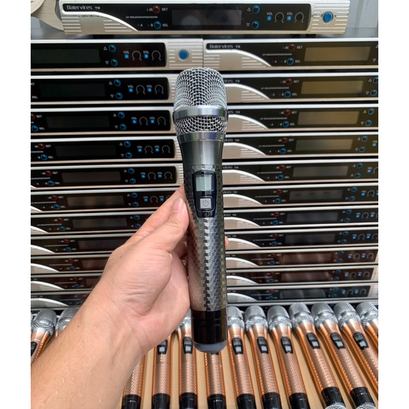 Mic bãi Baier T9 tự ngắt vỏ da cá mới chất