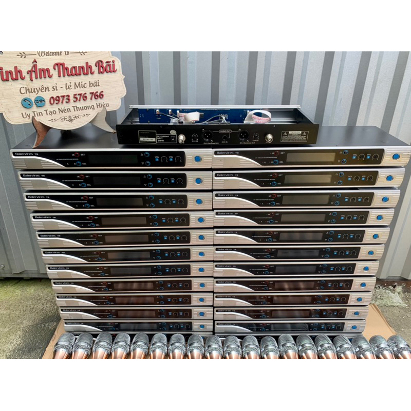 Mic bãi Baier T9 tự ngắt vỏ da cá mới chất