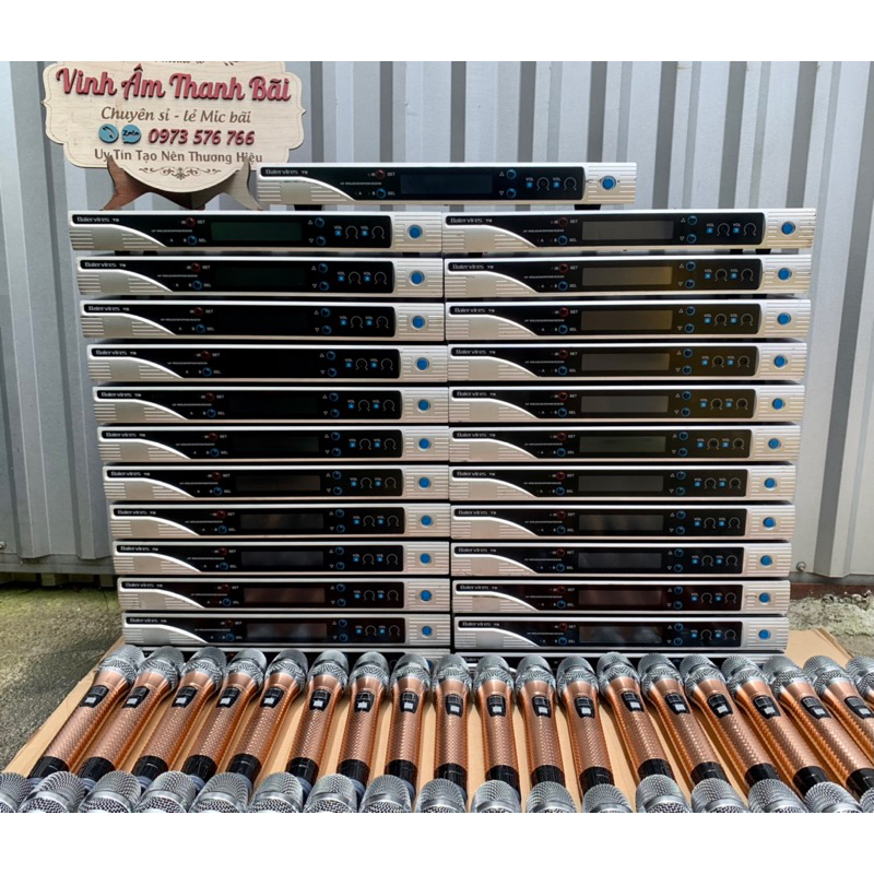 Mic bãi Baier T9 tự ngắt vỏ da cá mới chất