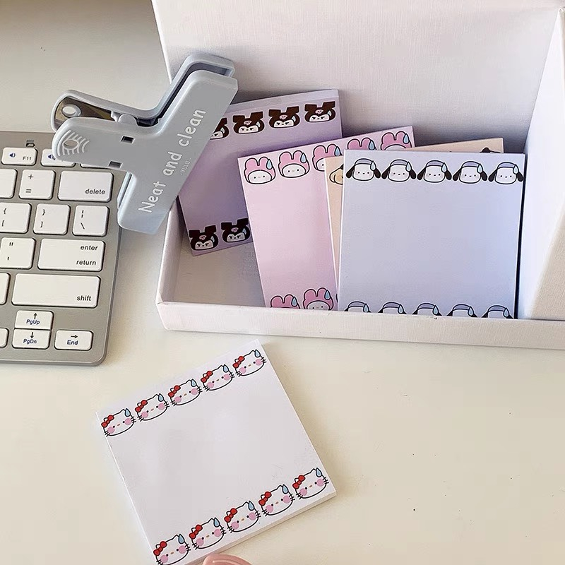 Tệp giấy note, giấy note hình cute Sanrio nhiều mẫu hình dễ thương, Kuromi,Cinnamoroll,Pochacco