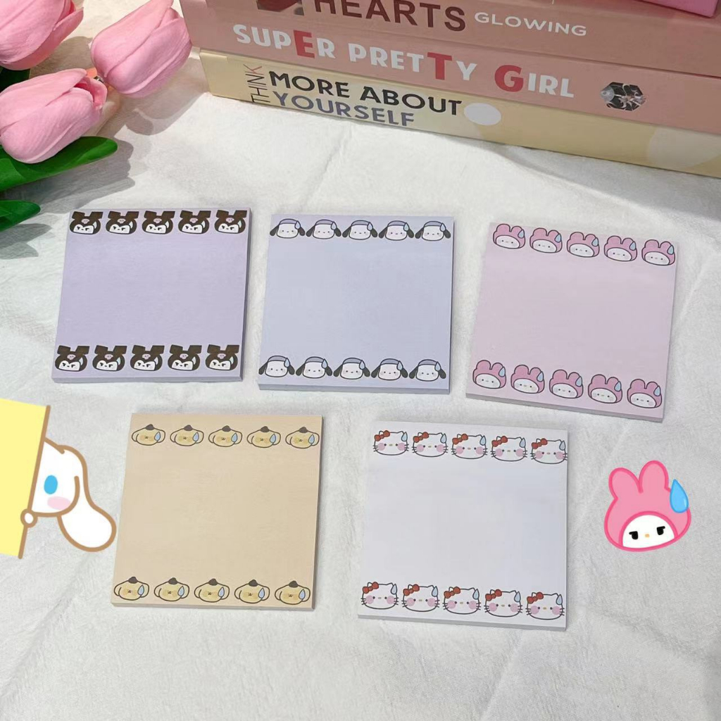 Tệp giấy note, giấy note hình cute Sanrio nhiều mẫu hình dễ thương, Kuromi,Cinnamoroll,Pochacco