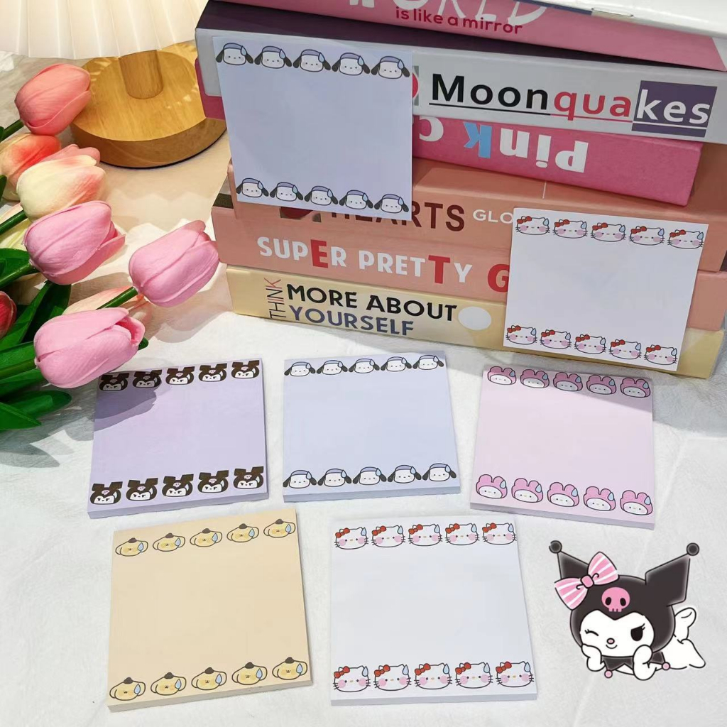 Tệp giấy note, giấy note hình cute Sanrio nhiều mẫu hình dễ thương, Kuromi,Cinnamoroll,Pochacco