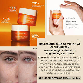 [Olehenriksen] Kem dưỡng sáng quầng thâm mắt OLEHENRIKSEN Banana Bright Eye Cream