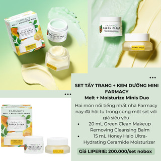 Set dưỡng da 2 món Farmacy Melt + Moisturize Minis Duo