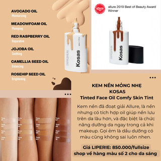[Kosas] Kem nền dạng dầu Kosas Tinted Face Oil Comfy Skin Tint