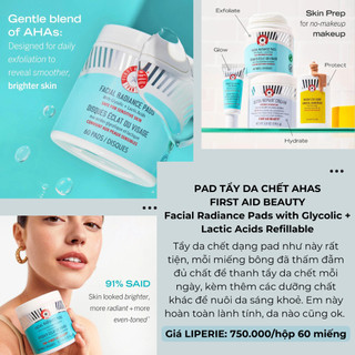[First Aid Beauty] Tẩy tế bào chết First Aid Beauty Facial Radiance Pads