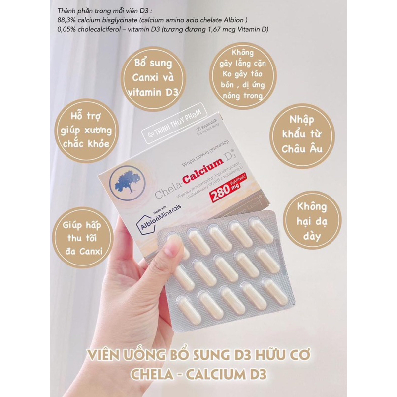 canxi hữu cơ chela calcium D3 ( balan)