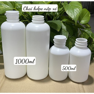 Chai nhựa HDPE Nắp Xé 500ml/1000ml THÂN TRẮNG SỮA( Chai nông dược,bảo vệ thực vật )
