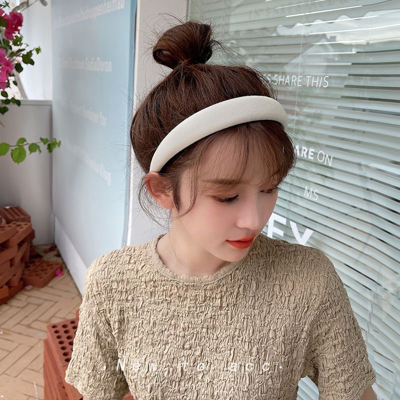 Băng Đô Cài Tóc Vải Trơn Màu Pastel Xinh Xắn Phong Cách Hàn Quốc Dành Cho Nữ