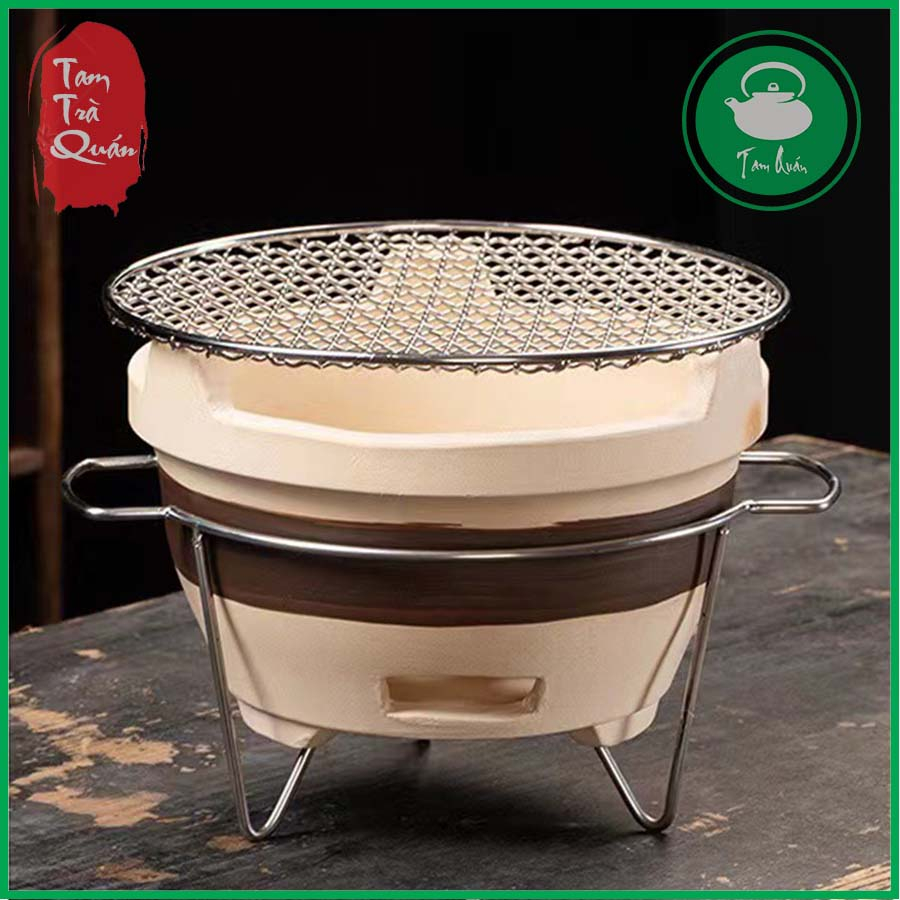 Bếp gốm đun nước pha trà tử sa dùng than hoặc cồn | Dụng cụ thưởng trà