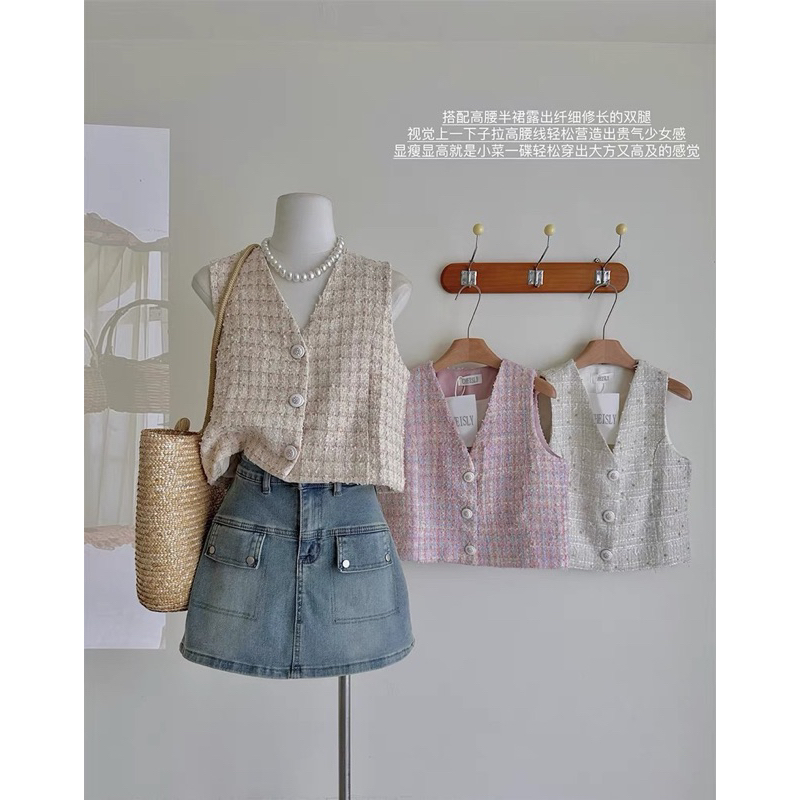 ÁO DẠ TWEED GILE SÁT NÁCH QC CAO CẤP