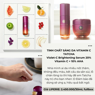 [Tatcha] Serum dưỡng da Tatcha Violet-C Brightening Serum 20% Vitamin C + 10% AHA