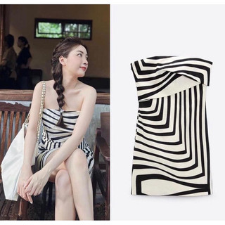 Đầm linen sọc