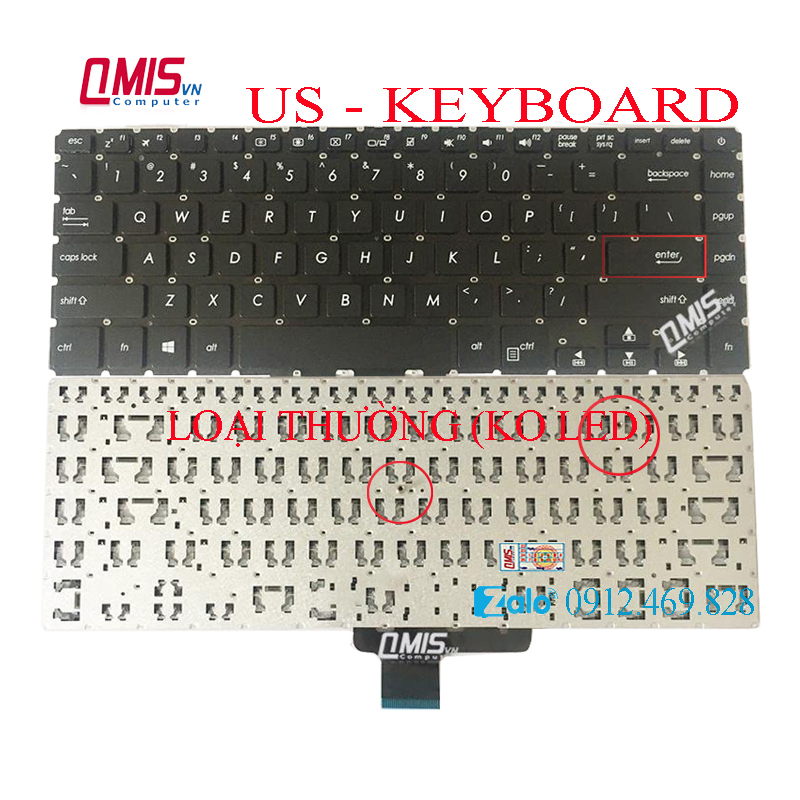 Bàn phím laptop Asus VivoBook S15 A510 A510U S510 S510U S510UA S510UR S510UN S510UQ X510 X510UA X510UQ F510UA